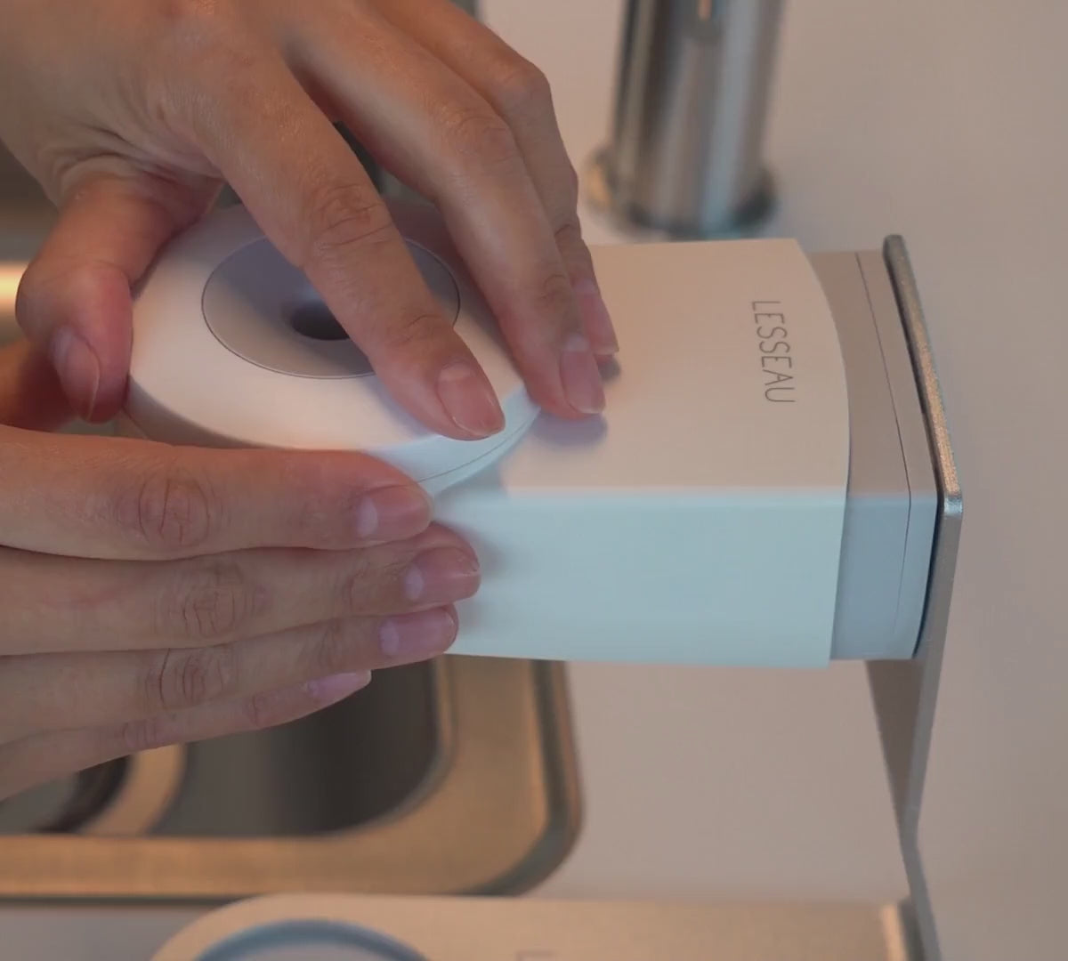 Dispenser di sapone automatico da terra - Bianco | Set iniziale